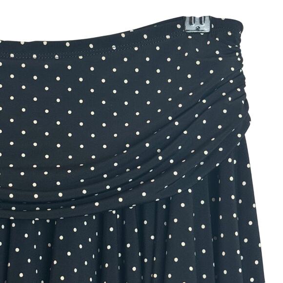 BCBGMAXAZRIA Black Polka Dot Mini Skirt S Y2K Balletcore Coquette Soft Girl - Picture 6 of 9